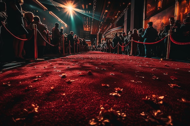 Red carpet with people generative ai