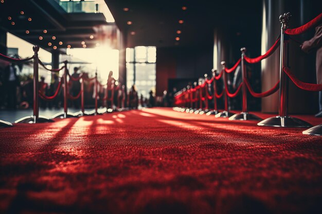 Red carpet without people by people Generative AI