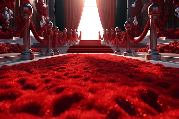 Foto un tappeto rosso