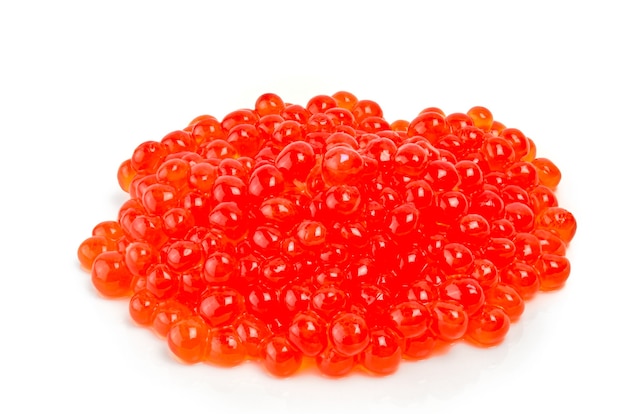 Red caviar isolated