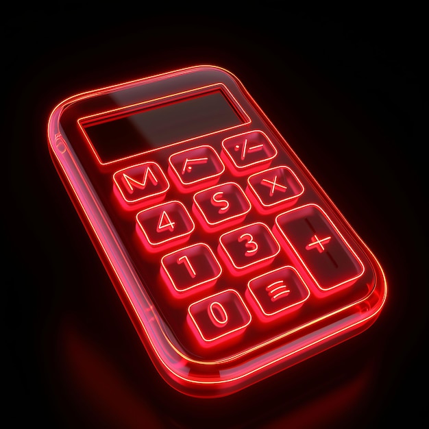 a red cell phone with the numbers 4 and 0 on it