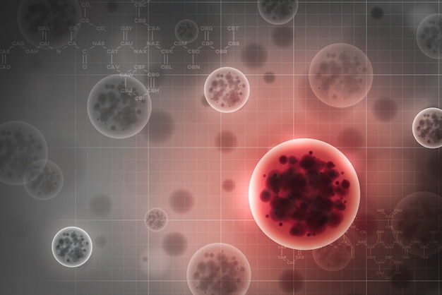 red cells on blurred background