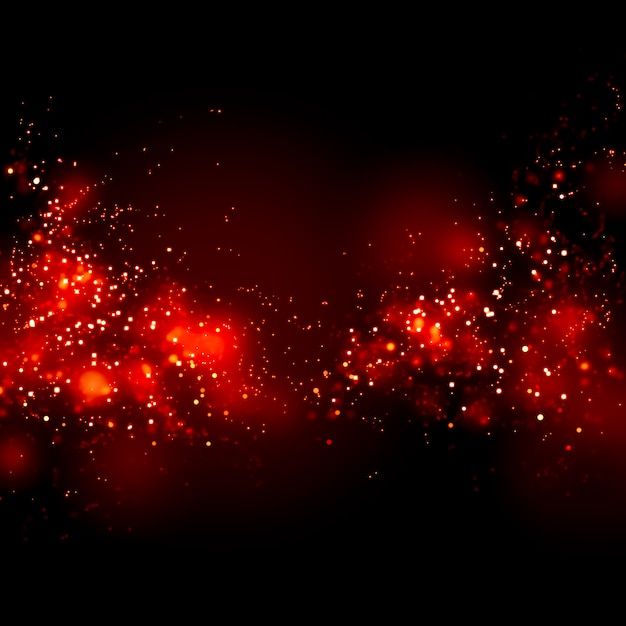 Photo red cells moving blur bokeh on dark background