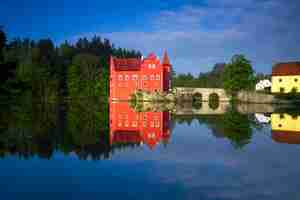 Photo the red chateau cervena lhota in the the czech republic
