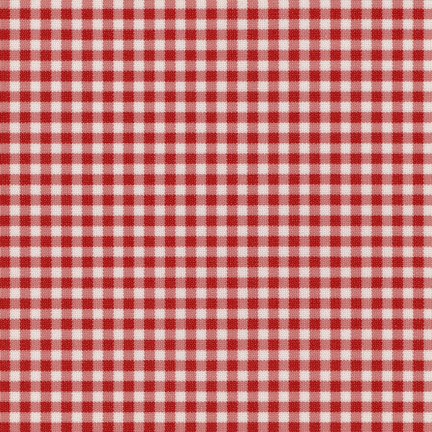 Red checkered fabric texture background