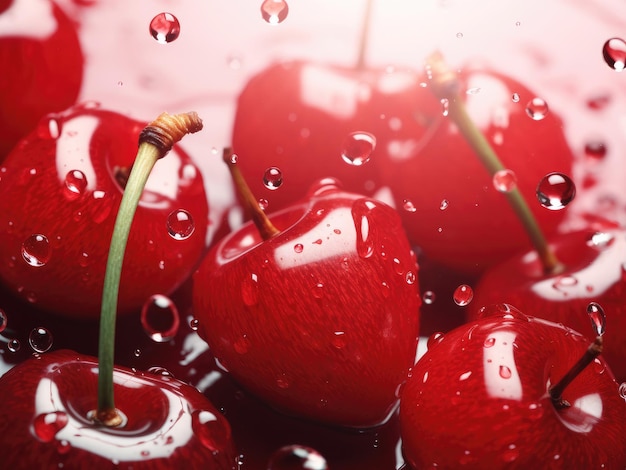 Red cherry background