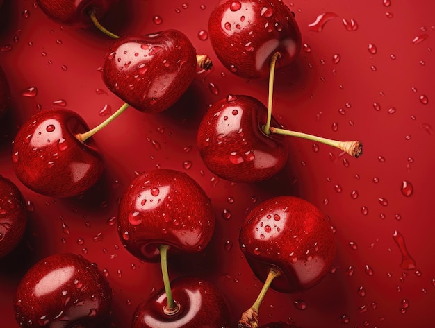 Red cherry background