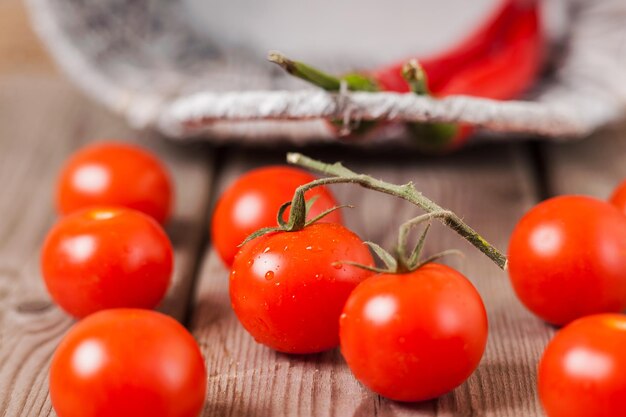 Red cherry tomatoes