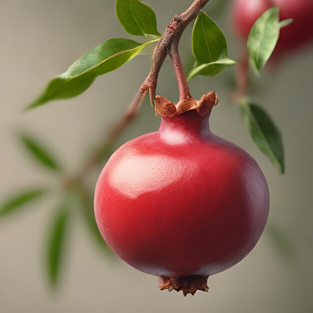 Photo a red cherry with the word cherry on it