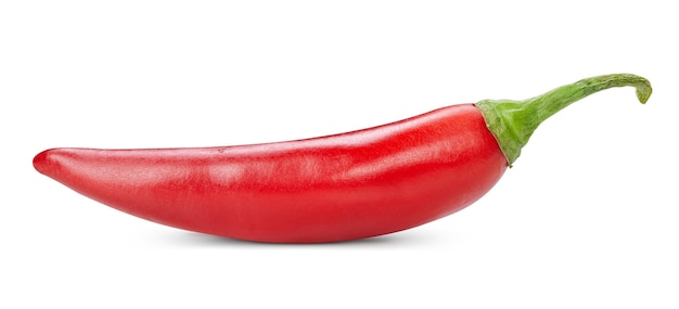 Red chili isolated on white background Red chili clipping path