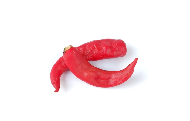 Red chili isolated on a white background