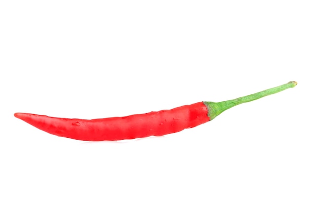 Red chili isolated on white background