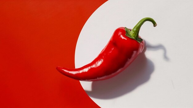 Red chili isolated on white