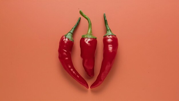 Red chili isolated on white