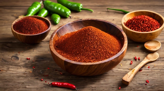 red chili peper on a wooden table