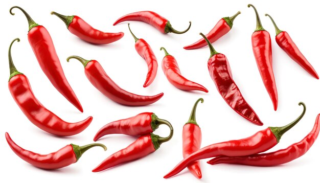 red chili pepper isolated on white background