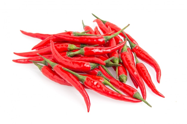 Red chili pepper isolated on white