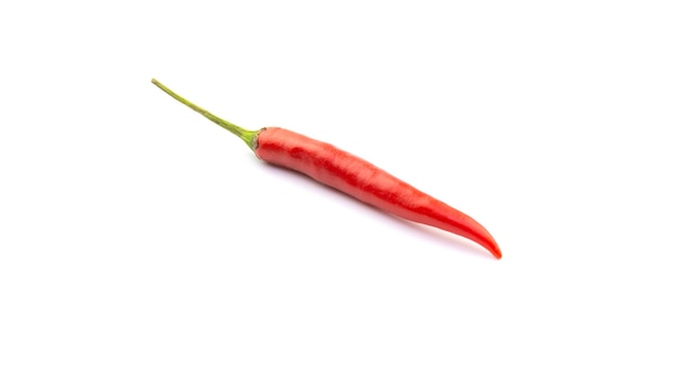 Red chili pepper on a white isolated background