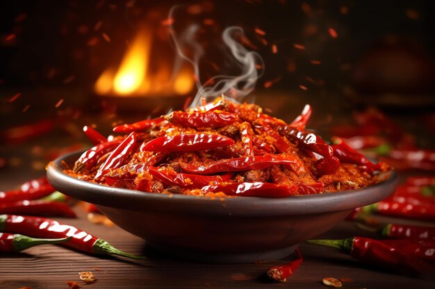 Photo red chili spicy food