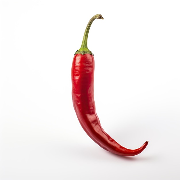 red chilli on isolated white background