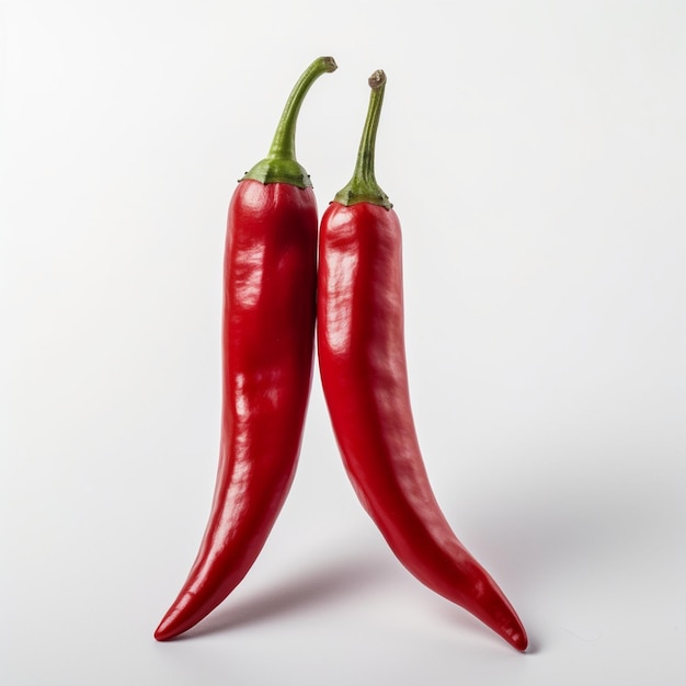 Red chilli pepper isolated on white background