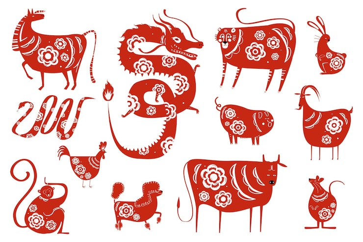Photo 赤い中国のゾディアック動物 png 透明コレクション