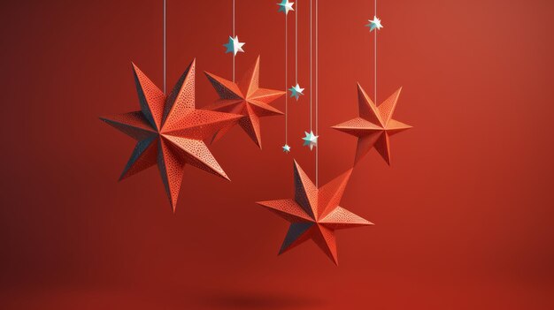 Red Christmas background Modern Creative Elegant Christmas decorations