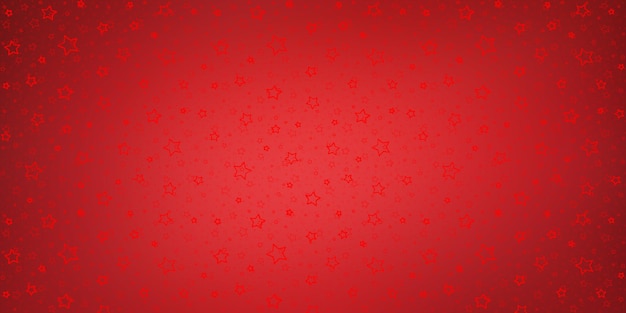 Red Christmas Background, Red big and small Stars, Christmas decoration