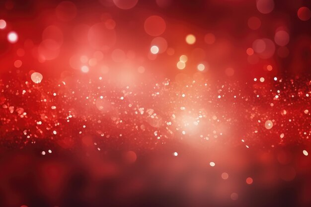 Photo red christmas background with a beautiful glitter bokeh generative ai