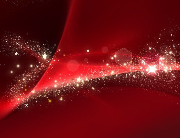 Red christmas background with glow