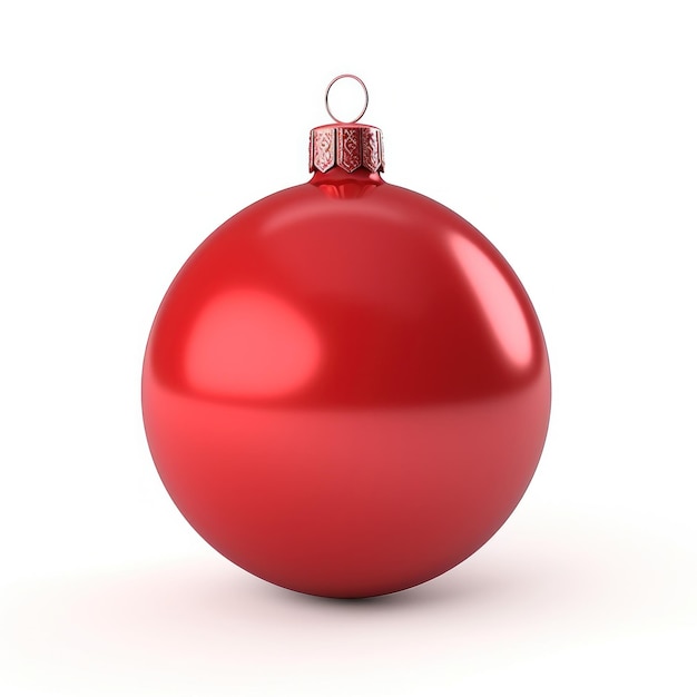 Red Christmas Ball Isolated