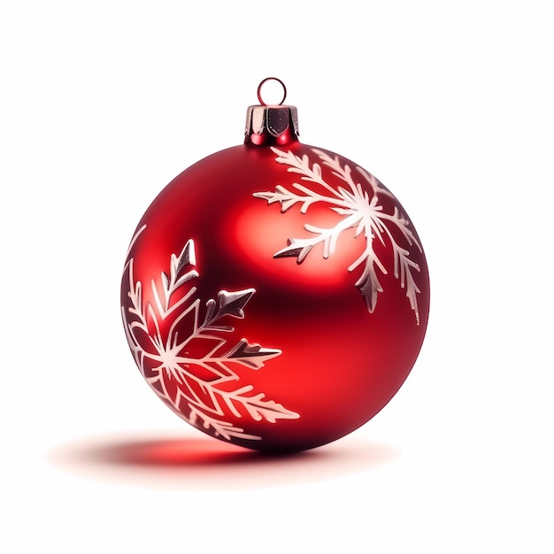 Red Christmas Ball Isolated