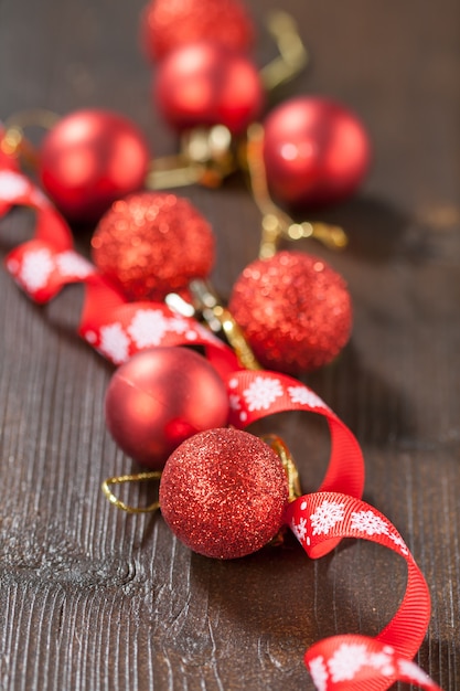 Red Christmas balls