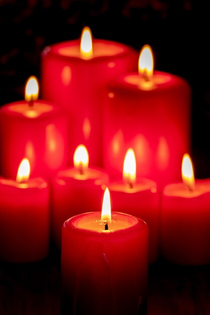 Red Christmas candles