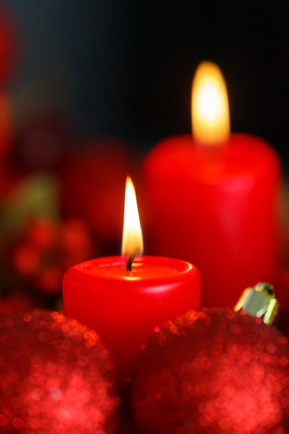 Red Christmas candles