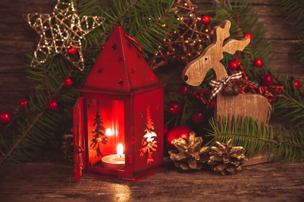 Red christmas candlestick