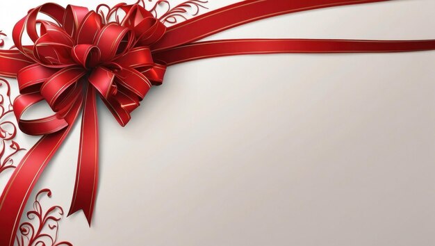 red Christmas gift ribbon border background wallpaper for PowerPoint backdrop presentation