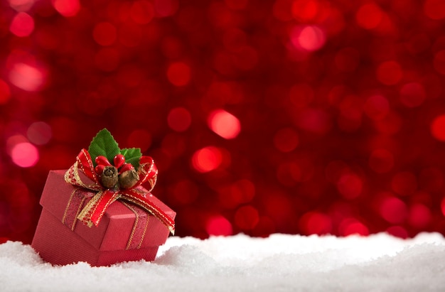 赤いクリスマス 幸せな新年 冬の背景