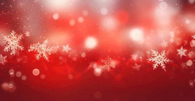 Red Christmas Lights Background Illustration AI GenerativexA