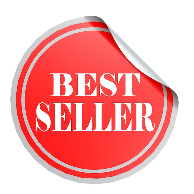 Photo red circle label best seller