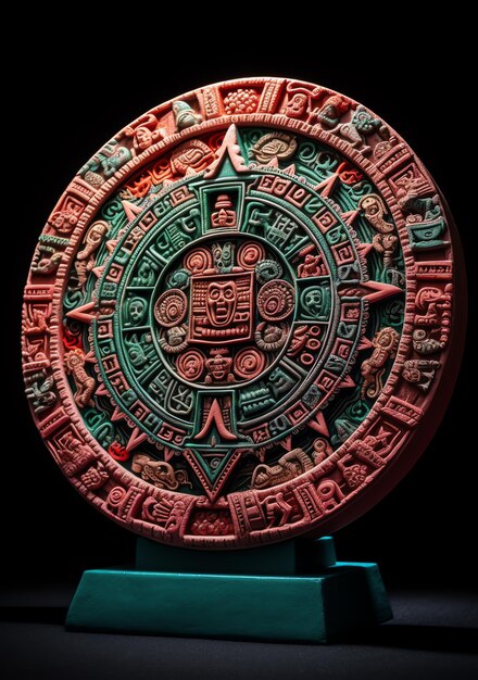 Foto un cerchio rosso con sopra la parola maya