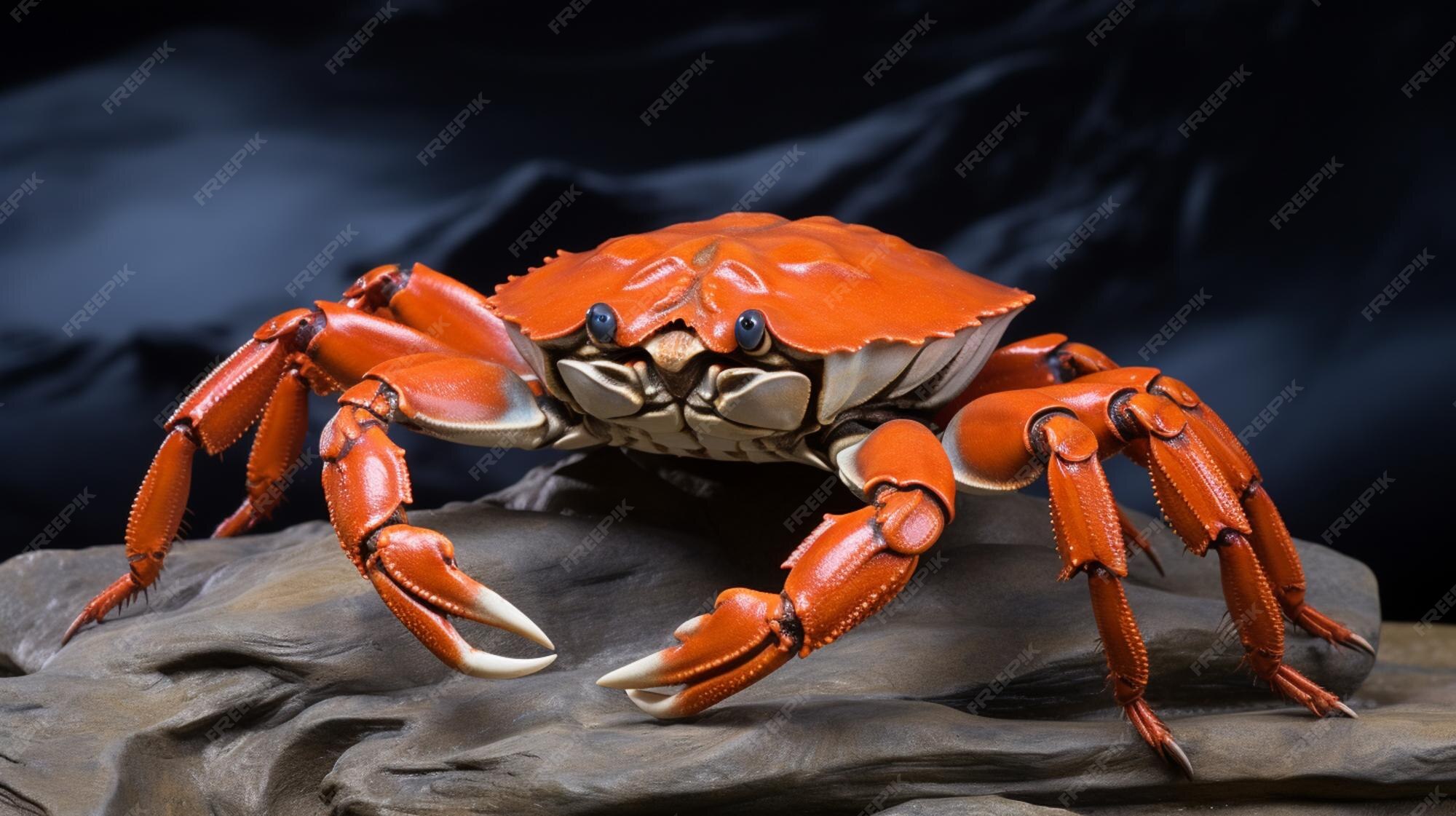 Premium Photo | Red clawed crab that lives in the mountains AI Generative