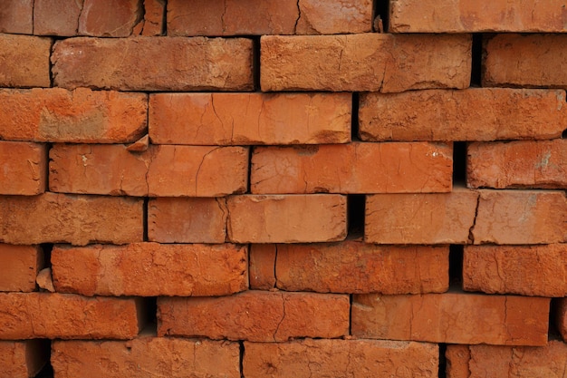 Red clay bricks texture background Backdrop for design