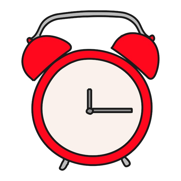Red clock png sticker object transparent background