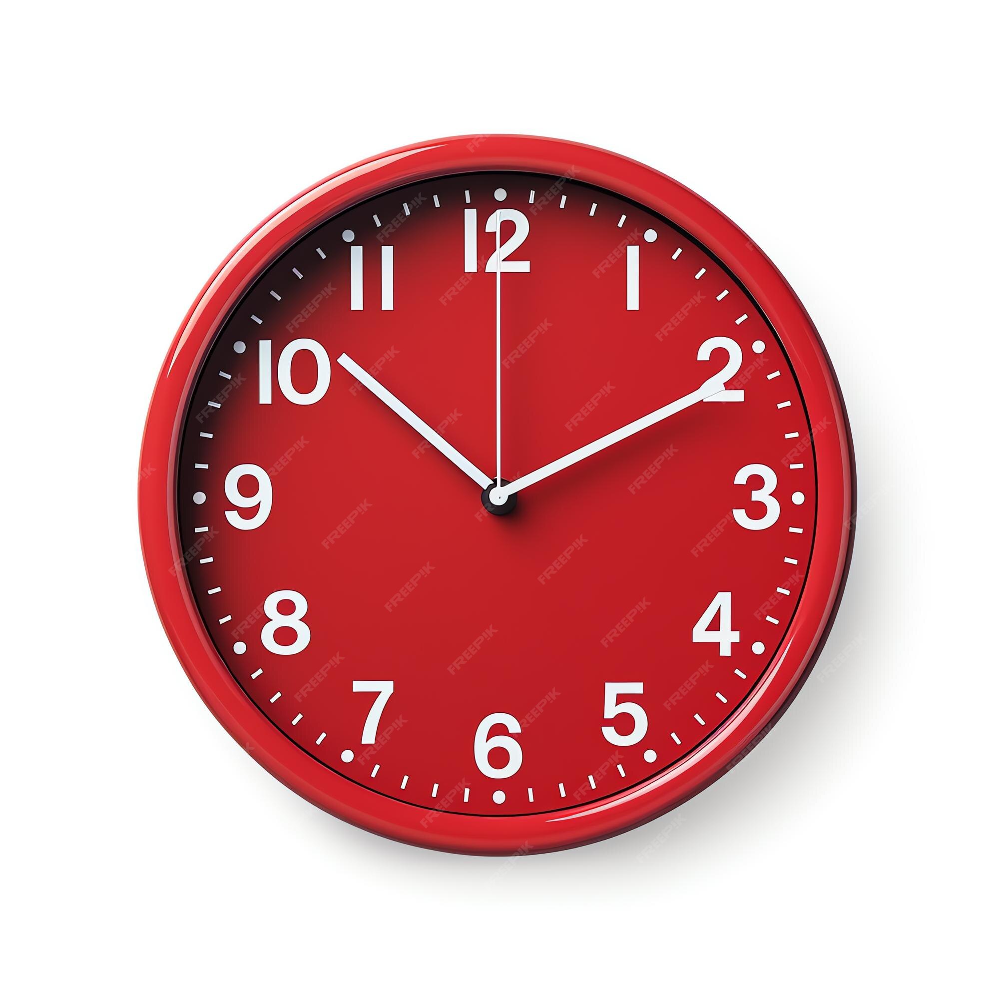 Premium AI Image | a red clock with white hands