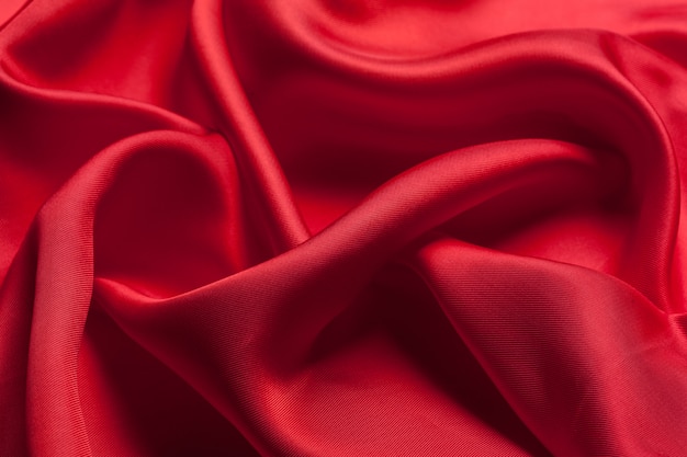 Red cloth waves surface texture