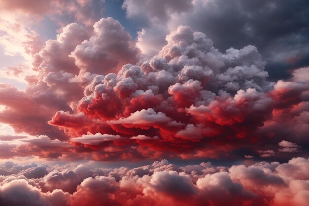 Red Clouds Background Cloud Background Clouds Background Sky Background Clouds Texture AI Generative