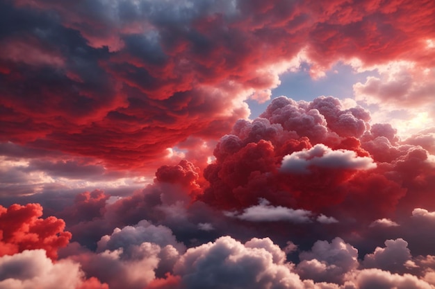 Red Clouds Background Cloud Background Clouds Background Sky Background Clouds Texture AI Generative