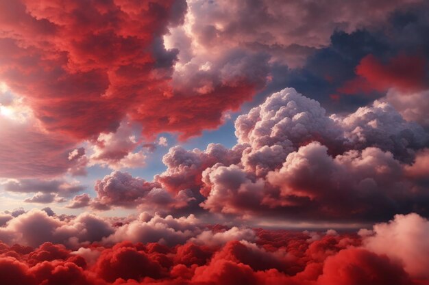 Red Clouds Background Cloud Background Clouds Background Sky Background Clouds Texture AI Generative