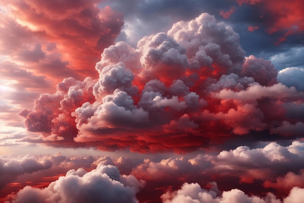 Red Clouds Background Cloud Background Clouds Background Sky Background Clouds Texture AI Generative